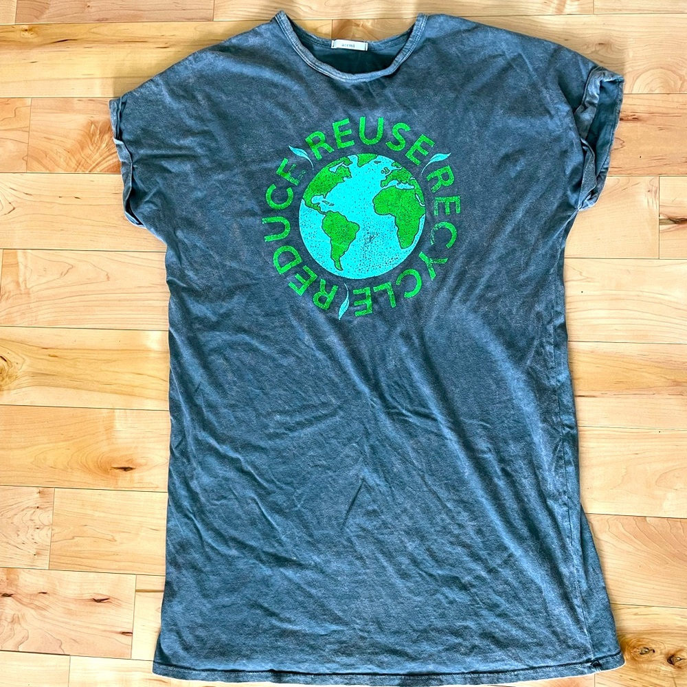 “Lived in look” Recycle T-Shirt dress